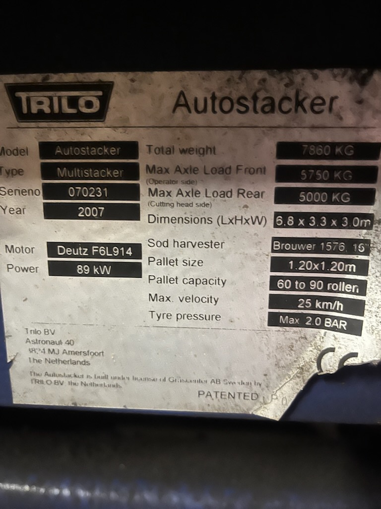 Trilo multi stacker for sale